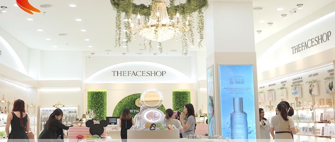 Mẫu thiết kế cửa hàng mỹ phẩm The Face Shop