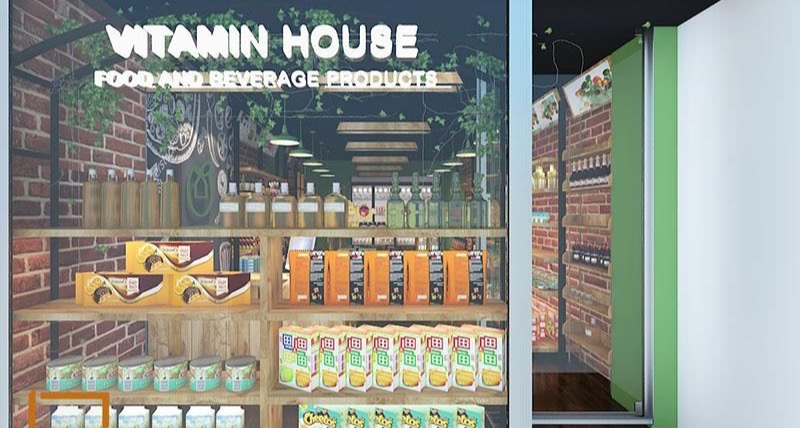 Mẫu thiết kế cửa hàng Vitamin House
