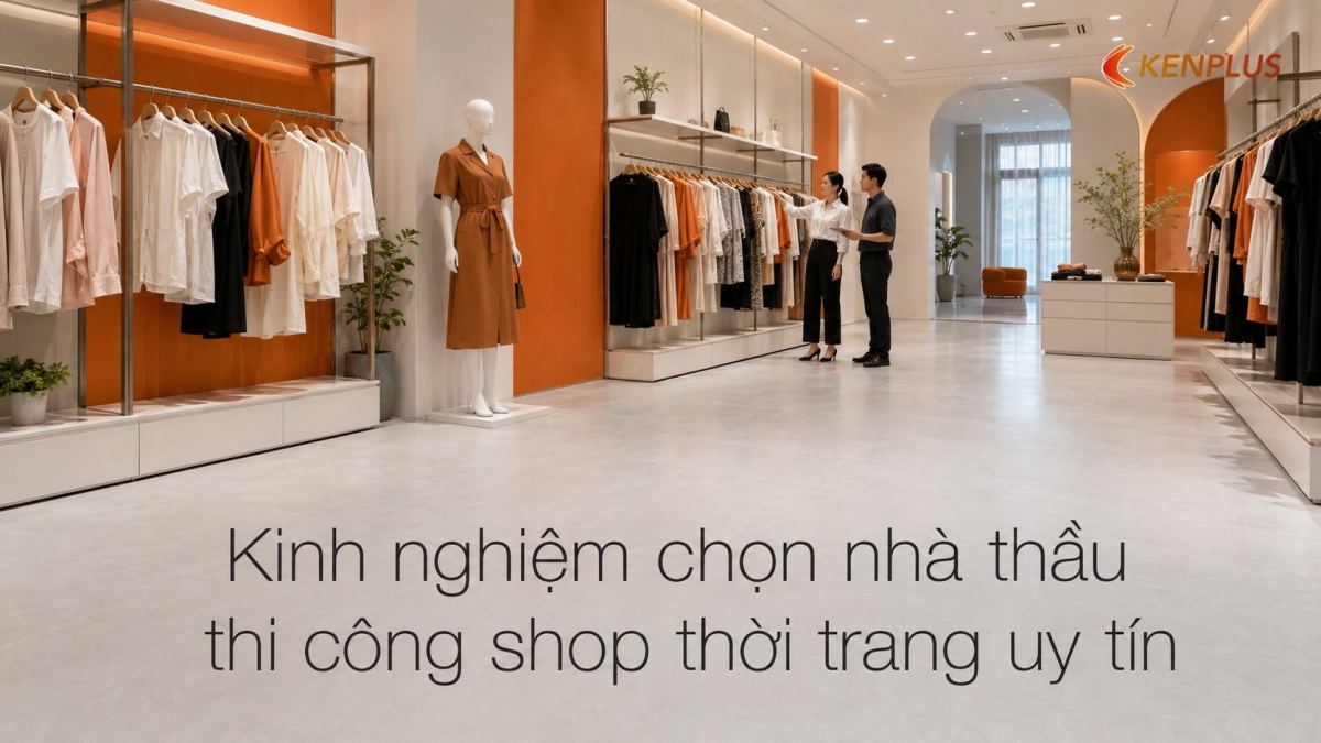Kinh nghiệm chọn nhà thầu thi công shop thời trang uy tín