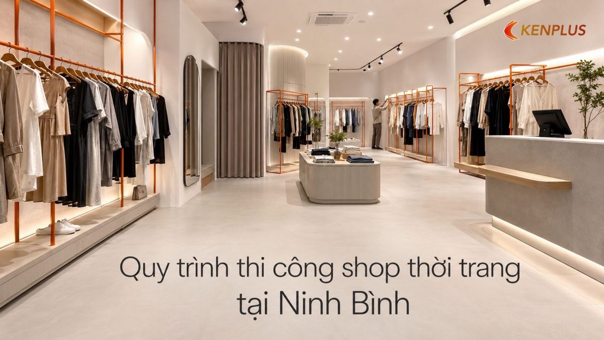 Quy trình thi công shop thời trang tại Ninh Bình