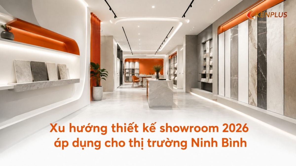 Xu hướng thiết kế showroom 2026 áp dụng cho thị trường Ninh Bình