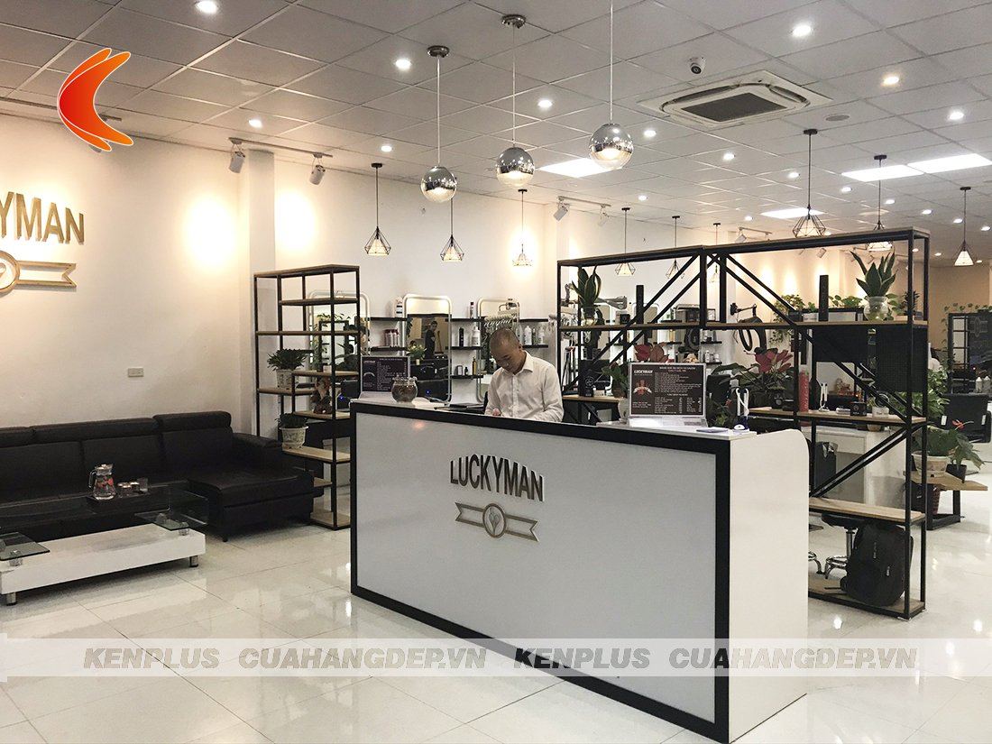 Thi công salon tóc Lucky Man tại Ninh Bình