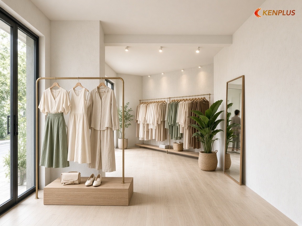 Sai lầm 4: Treo hàng quá dày hoặc quá thưa — 7 sai lầm khi thiết kế shop thời trang nữ Sai lầm 4: Treo hàng quá dày hoặc quá thưa — 7 sai lầm khi thiết kế shop thời trang nữ