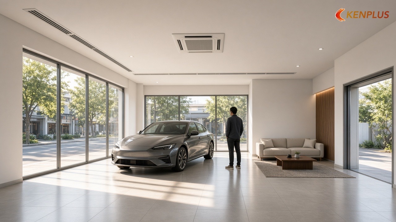 Sai lầm thứ ba: điều hoà và thông gió như văn phòng — 7 sai lầm khi thiết kế showroom ô tô Sai lầm thứ ba: điều hoà và thông gió như văn phòng — 7 sai lầm khi thiết kế showroom ô tô