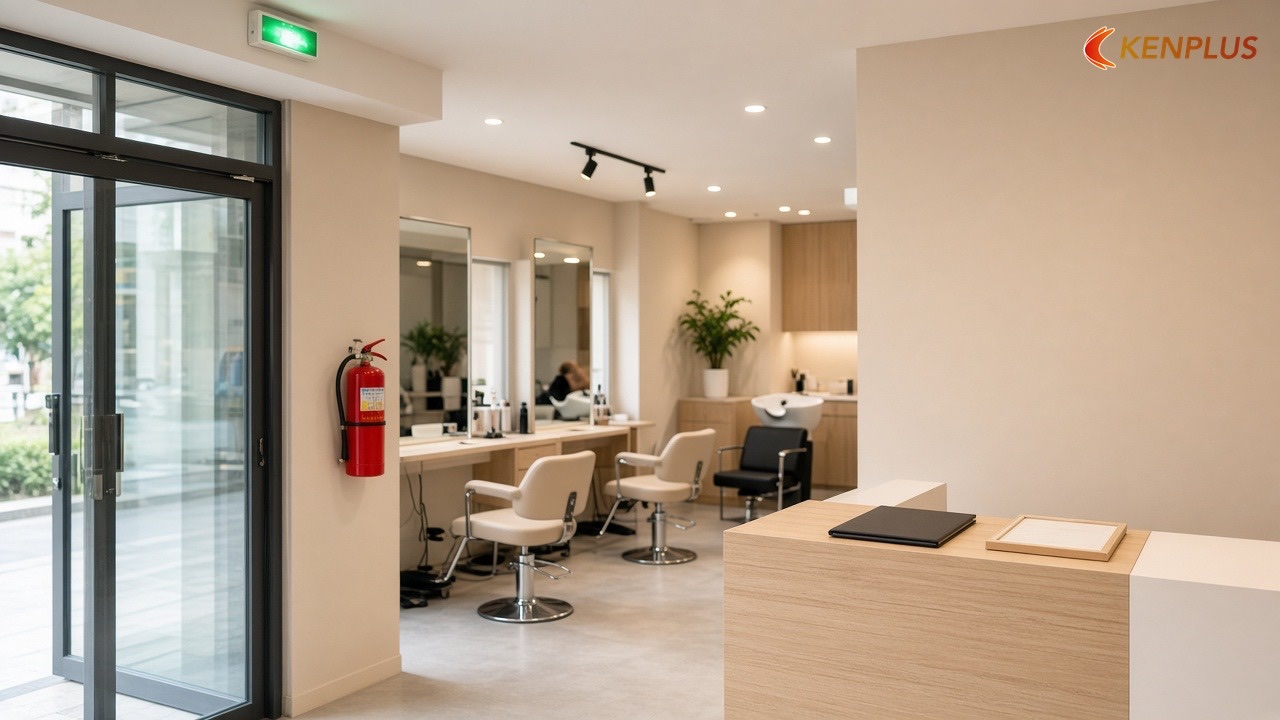 Giấy tờ và an toàn cháy với salon 30 m² — Cách bố trí salon tóc nữ 30m² hợp lý Giấy tờ và an toàn cháy với salon 30 m² — Cách bố trí salon tóc nữ 30m² hợp lý
