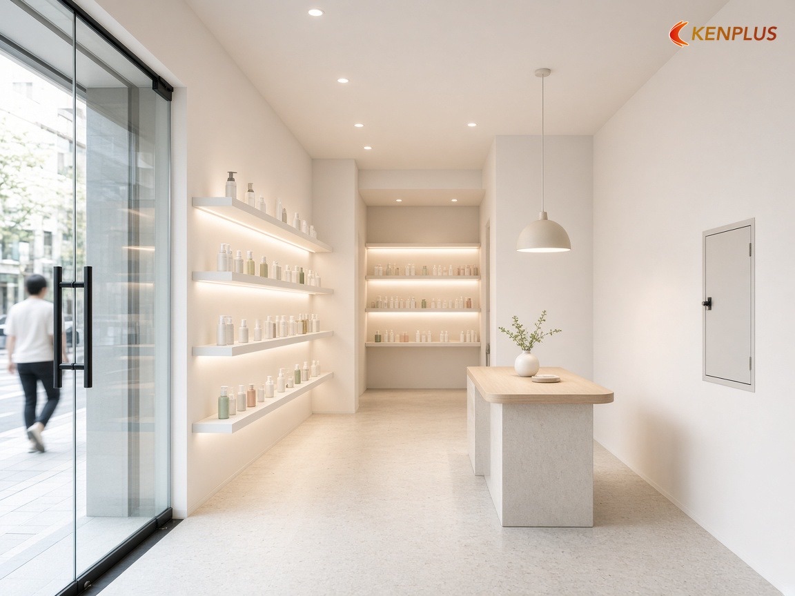 Tham khảo chi phí từ công trình đã làm — Cách bố trí shop mỹ phẩm Hàn Quốc 20m² hợp lý