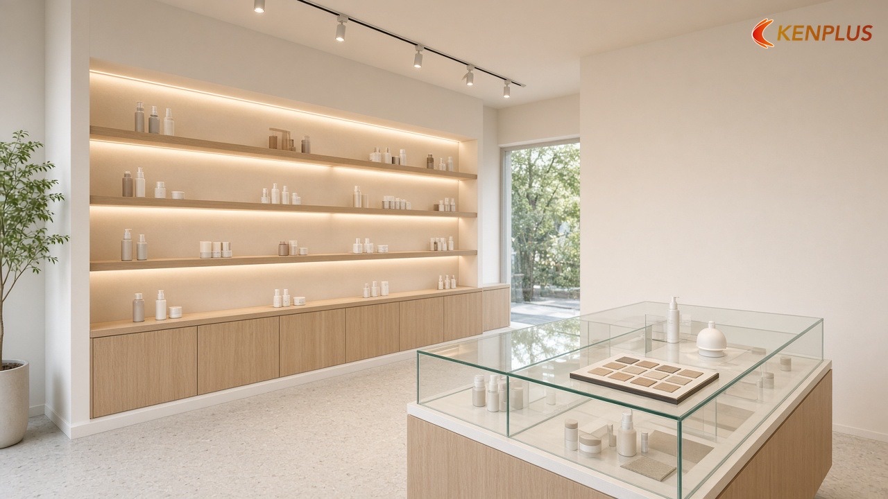 Tham khảo chi phí từ công trình đã làm — Cách chọn nhà thầu thi công shop mỹ phẩm Hàn Quốc