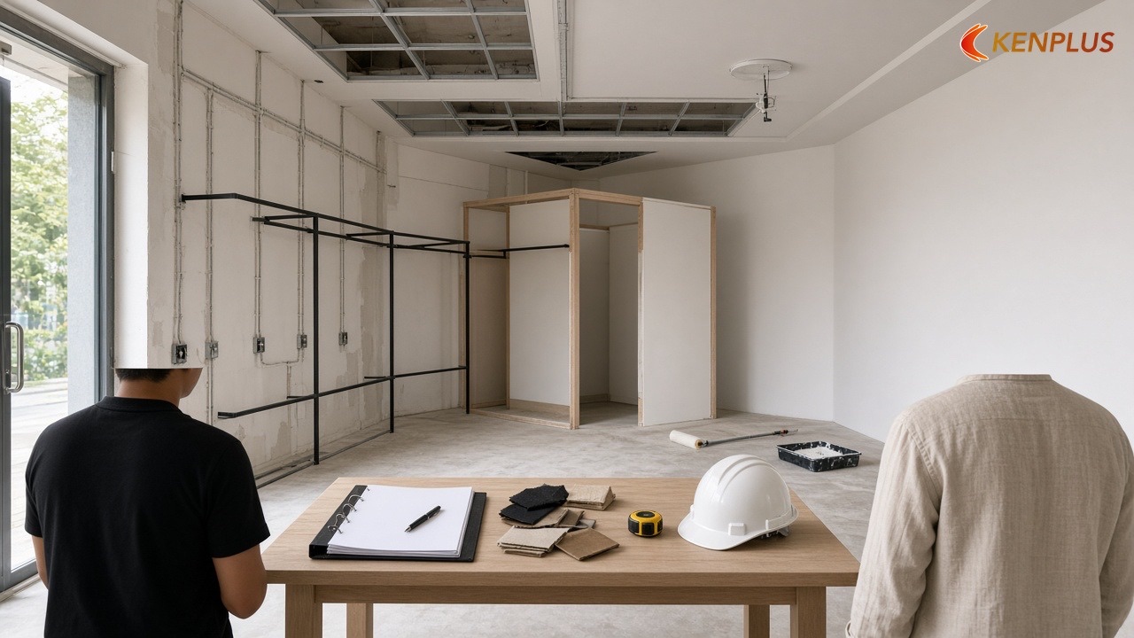 Bước 4 — Hợp đồng: phạm vi, lịch làm và phát sinh — Checklist chọn đơn vị thi công shop thời trang nam Bước 4 — Hợp đồng: phạm vi, lịch làm và phát sinh — Checklist chọn đơn vị thi công shop thời trang nam