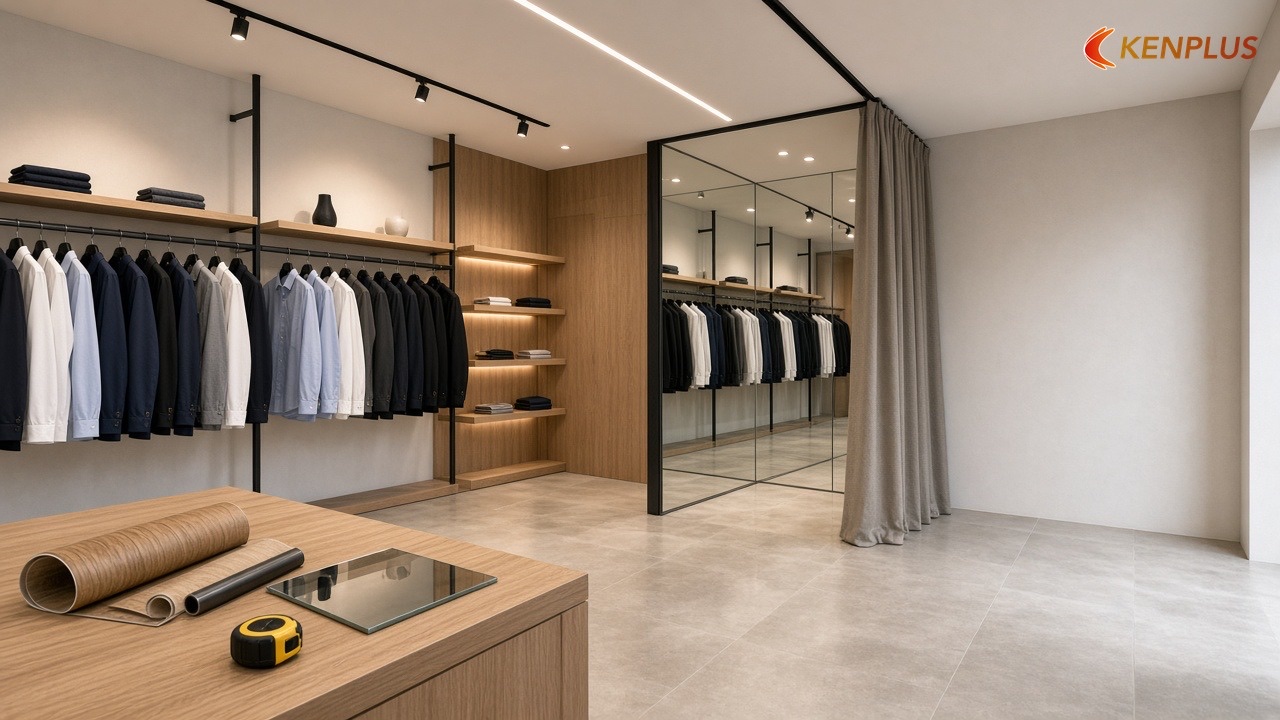 Tham khảo chi phí từ công trình đã làm — Checklist chọn đơn vị thi công shop thời trang nam Tham khảo chi phí từ công trình đã làm — Checklist chọn đơn vị thi công shop thời trang nam