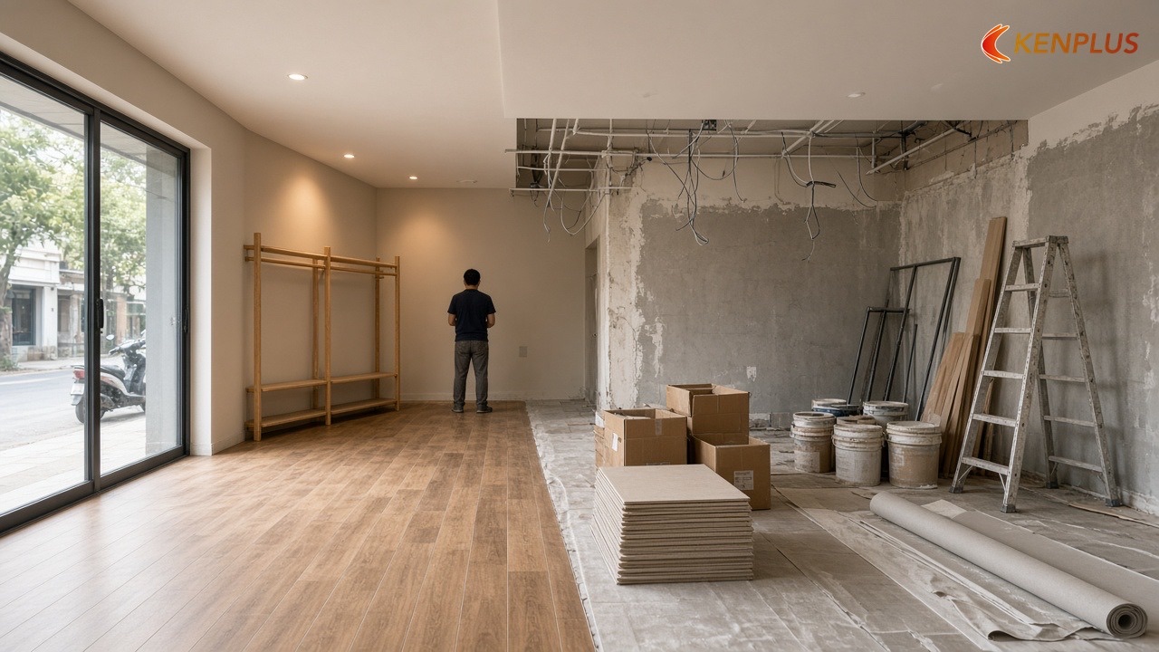 Tiền đi vào những hạng mục nào — Chi phí thi công shop thời trang nam 30m² Tiền đi vào những hạng mục nào — Chi phí thi công shop thời trang nam 30m²