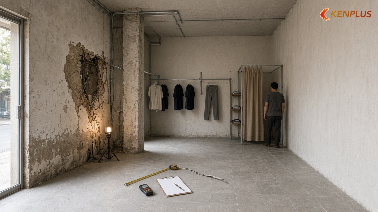 Giữ chi phí không đội lên giữa chừng — Chi phí thi công shop thời trang nam 30m² Giữ chi phí không đội lên giữa chừng — Chi phí thi công shop thời trang nam 30m²