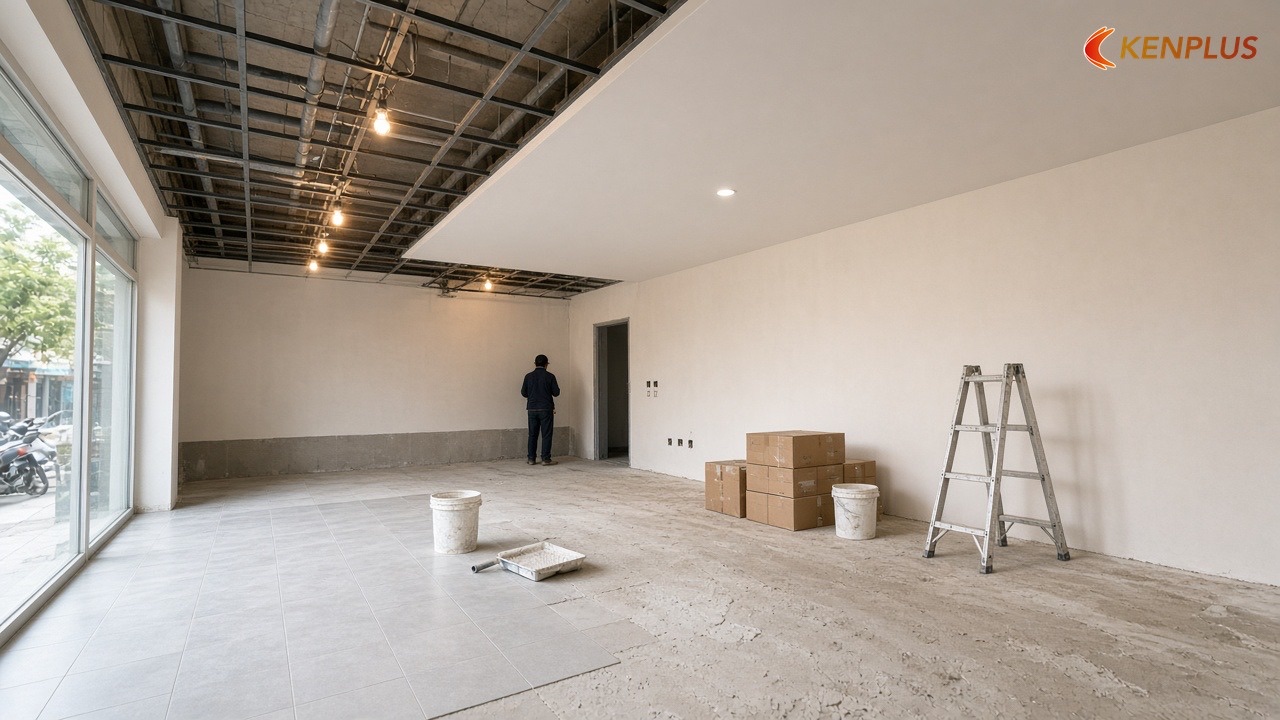 Tiền thi công đi vào những hạng mục nào — Chi phí thi công siêu thị mini 50m² Tiền thi công đi vào những hạng mục nào — Chi phí thi công siêu thị mini 50m²