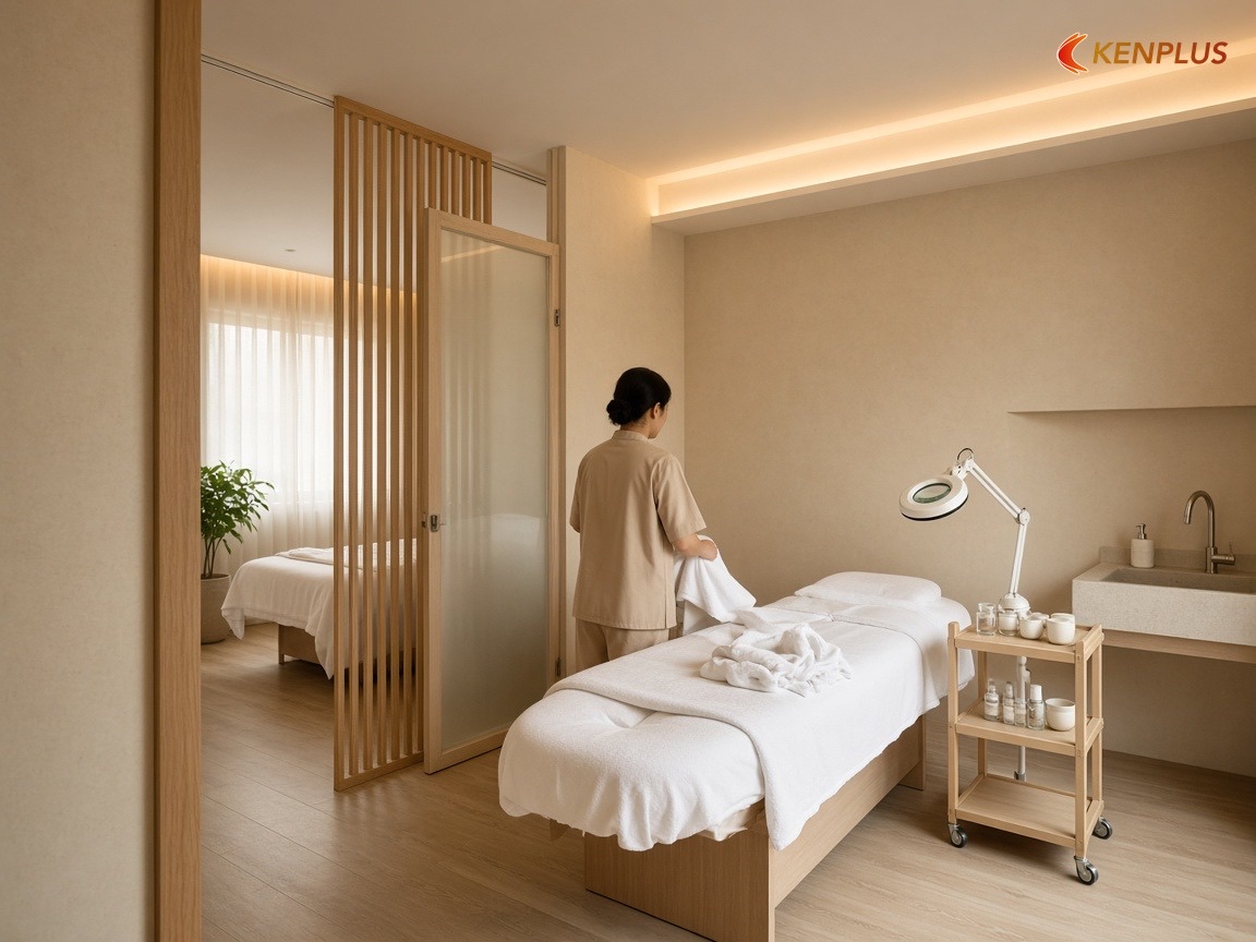 Chăm sóc da trên 50 m² — chốt dịch vụ trước khi chia phòng — Chi phí thi công spa chăm sóc da 50m² Chăm sóc da trên 50 m² — chốt dịch vụ trước khi chia phòng — Chi phí thi công spa chăm sóc da 50m²