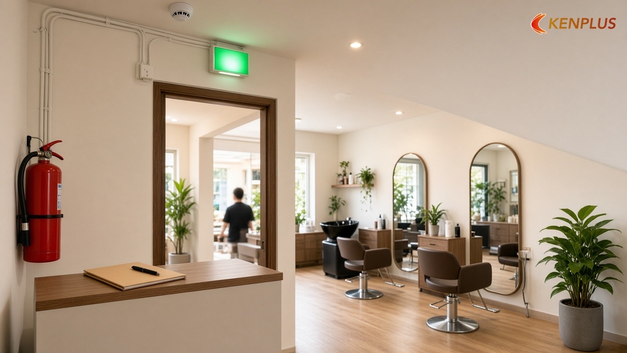 Giấy tờ và an toàn cháy liên quan tới mặt bằng — Chi phí thiết kế salon tóc nữ 20m² bao nhiêu Giấy tờ và an toàn cháy liên quan tới mặt bằng — Chi phí thiết kế salon tóc nữ 20m² bao nhiêu