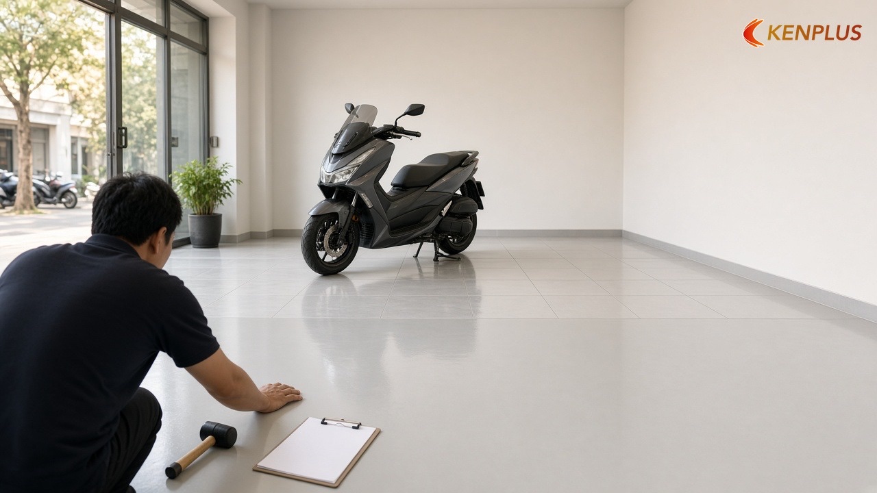 Nghiệm thu vật liệu trước khi nhận showroom — Chọn vật liệu thi công showroom xe máy