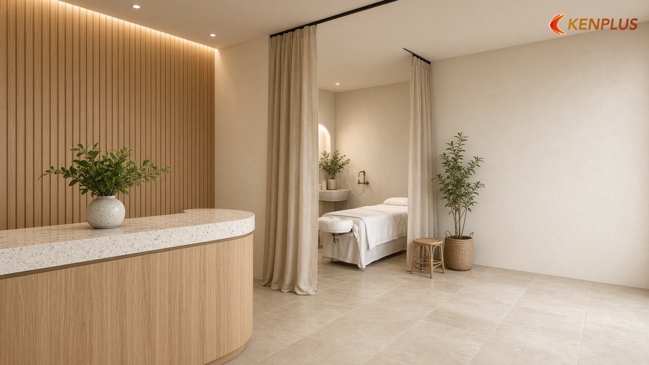 Tham khảo chi phí từ công trình đã làm — Chọn vật liệu thi công spa chăm sóc da