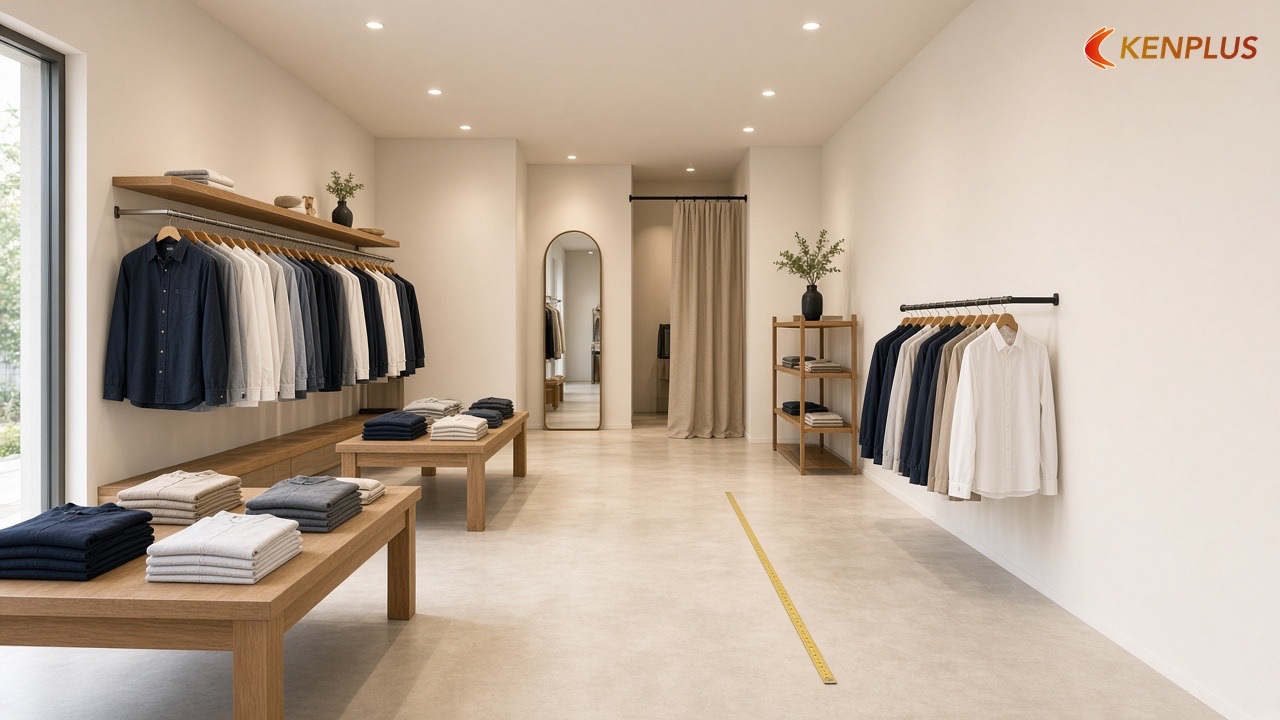 Bảng số đo có nguồn để kiểm mặt bằng — Mặt bằng shop thời trang nam 80m² bố trí thế nào Bảng số đo có nguồn để kiểm mặt bằng — Mặt bằng shop thời trang nam 80m² bố trí thế nào