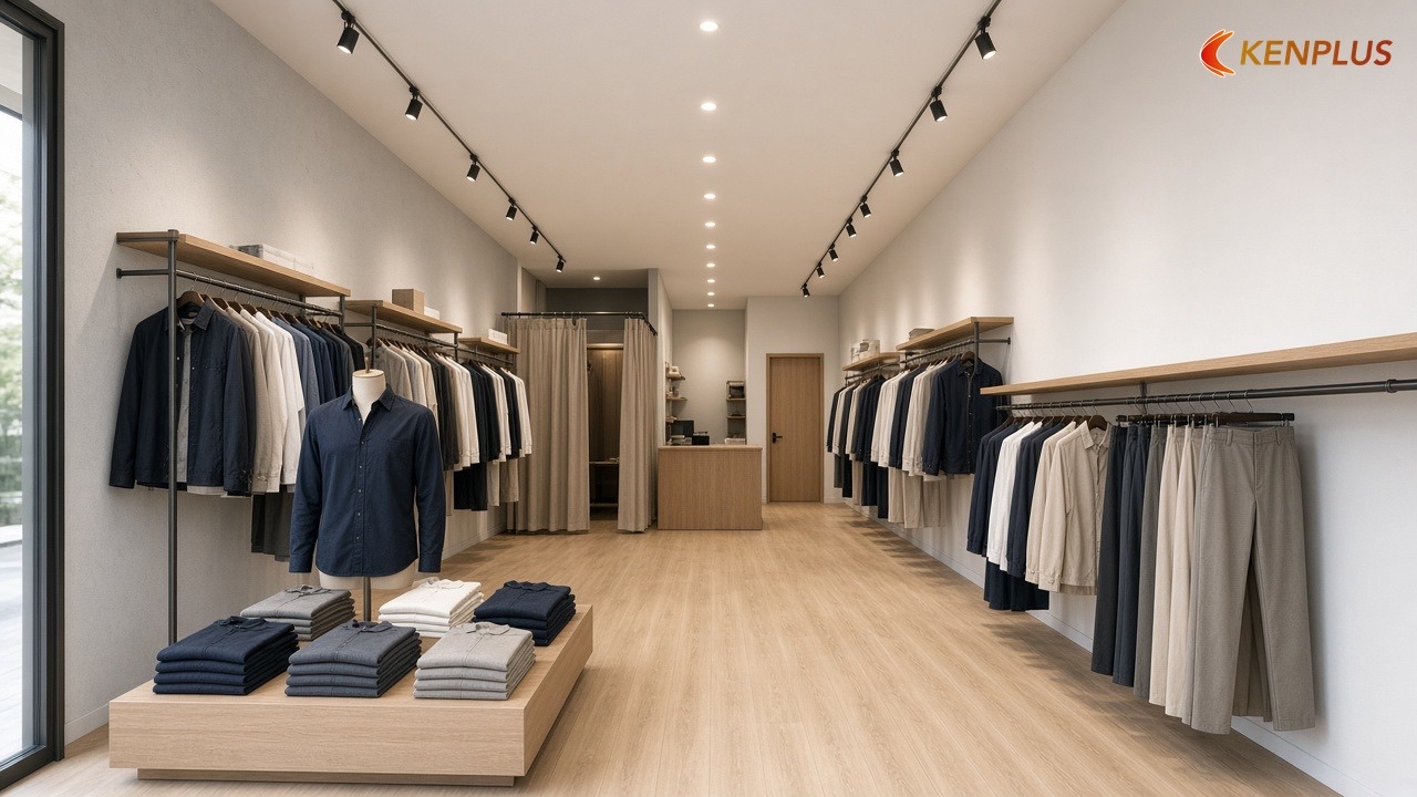 Ba kiểu mặt bằng thường gặp và cách xếp — Mặt bằng shop thời trang nam 80m² bố trí thế nào Ba kiểu mặt bằng thường gặp và cách xếp — Mặt bằng shop thời trang nam 80m² bố trí thế nào