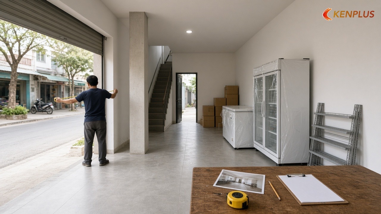 Chuẩn bị gì trước khi gặp người thiết kế — Mặt bằng siêu thị mini 150m² bố trí thế nào