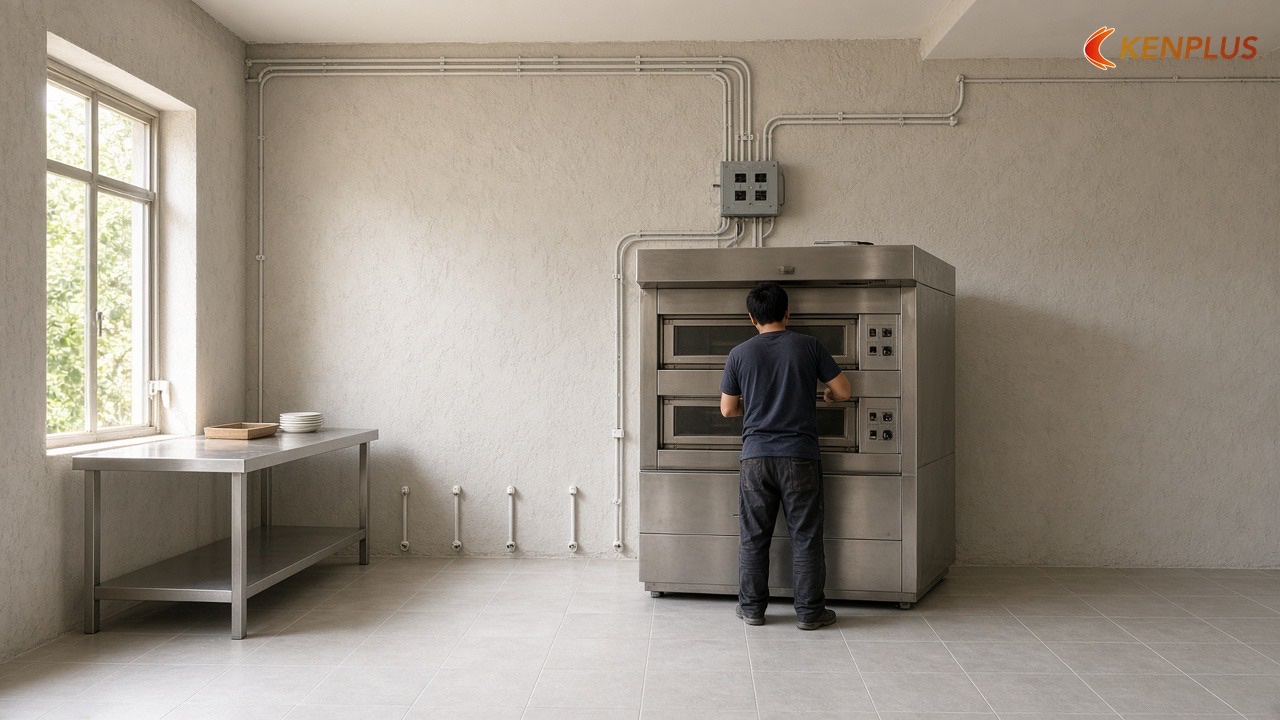 Chốt thiết bị và điện trước khi đụng vào tường — Mẫu thiết kế tiệm bánh ngọt đẹp, dễ thi công Chốt thiết bị và điện trước khi đụng vào tường — Mẫu thiết kế tiệm bánh ngọt đẹp, dễ thi công
