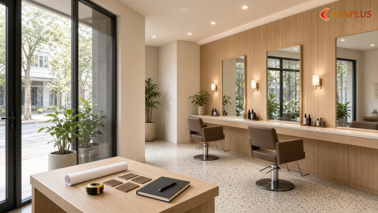 Tham khảo chi phí làm tiệm từ công trình đã làm — Mở salon tóc cần giấy phép gì? Giấy tờ cho salon nữ và barber 2026 Tham khảo chi phí làm tiệm từ công trình đã làm — Mở salon tóc cần giấy phép gì? Giấy tờ cho salon nữ và barber 2026