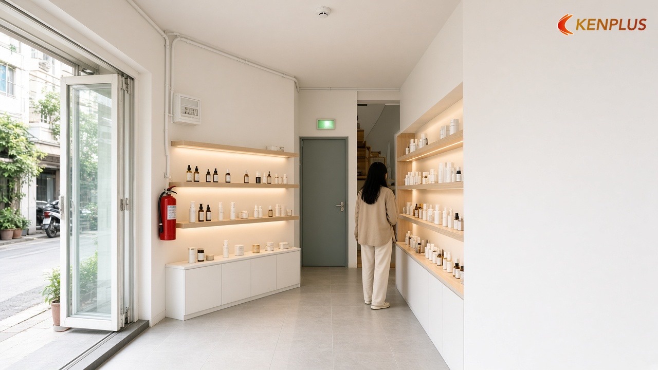 Phòng cháy chữa cháy cho shop trong nhà phố — Mở shop mỹ phẩm Hàn Quốc cần giấy phép gì