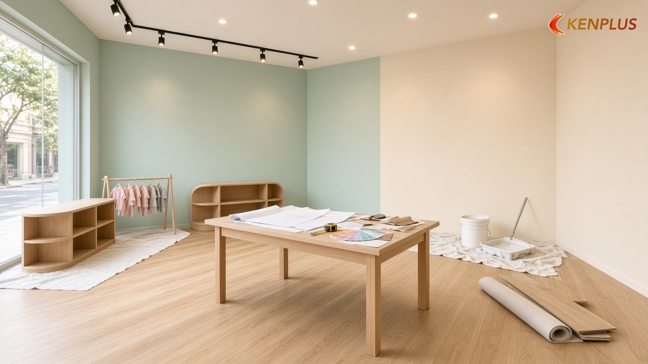 Các khoản chi khi mở shop trẻ em 50m² — Mở shop thời trang trẻ em 50m² cần bao nhiêu tiền