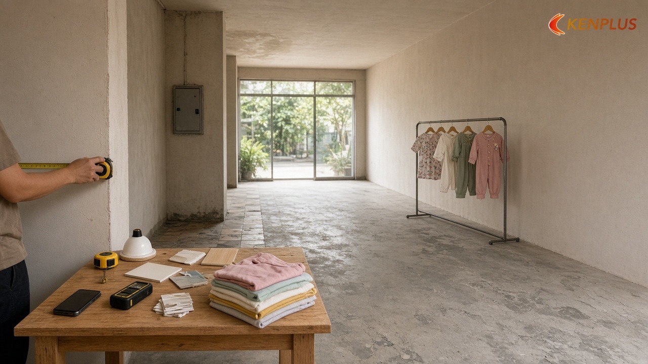 Cách ước ngân sách cho mặt bằng của bạn — Mở shop thời trang trẻ em 50m² cần bao nhiêu tiền