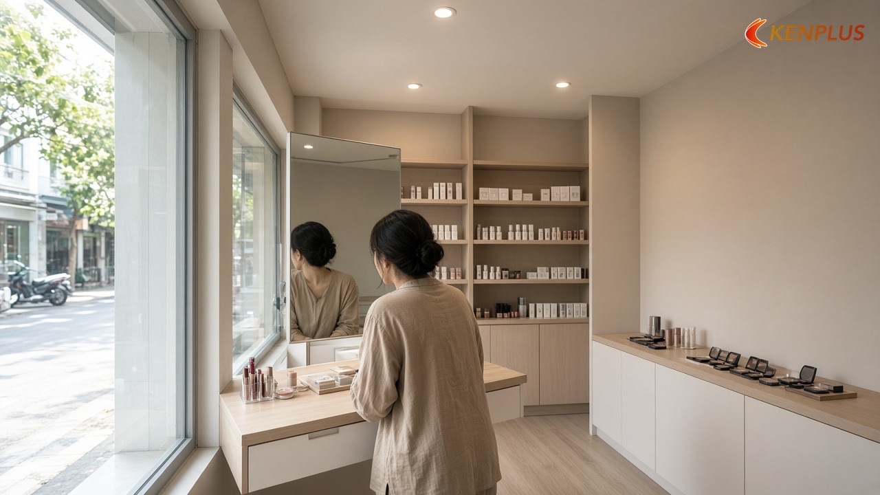 Những lỗi thường gặp khi làm khu gương thử — Thiết kế gương thử mỹ phẩm cho shop mỹ phẩm cao cấp Những lỗi thường gặp khi làm khu gương thử — Thiết kế gương thử mỹ phẩm cho shop mỹ phẩm cao cấp