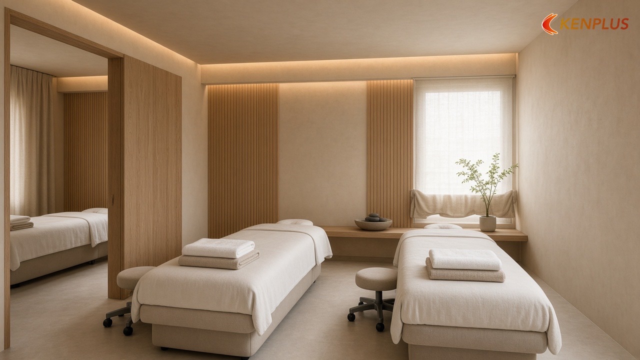 Phòng đơn hay phòng đôi — Thiết kế phòng treatment cho spa chăm sóc da