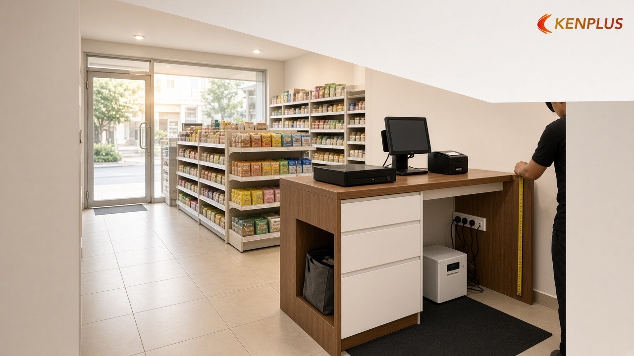 Danh sách kiểm tra trước khi gửi xưởng đóng quầy — Thiết kế quầy POS cho siêu thị mini Danh sách kiểm tra trước khi gửi xưởng đóng quầy — Thiết kế quầy POS cho siêu thị mini
