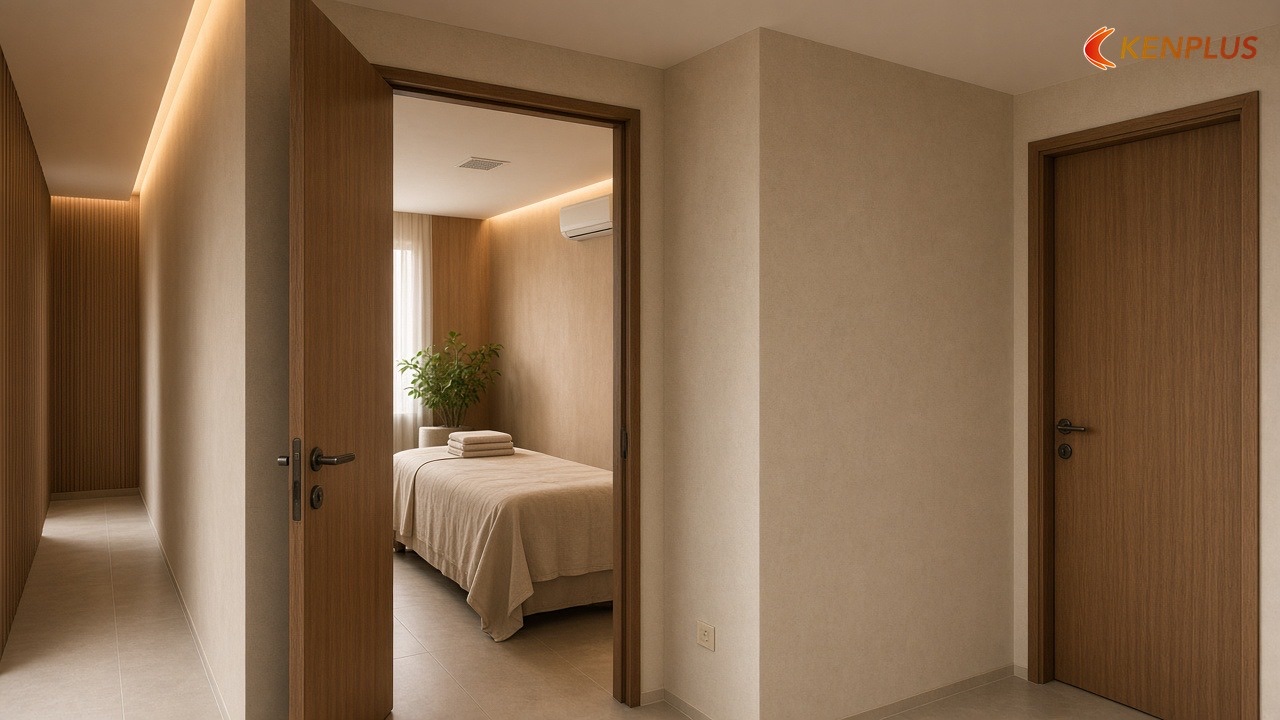 Cách âm, mùi và điều hoà cho từng phòng — Thiết kế spa mini tại Hà Nội