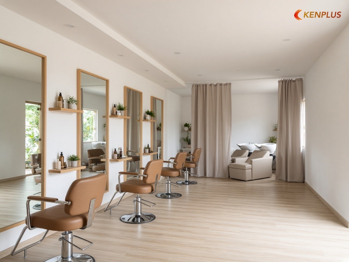 Bố trí ghế cắt dọc chiều sâu salon