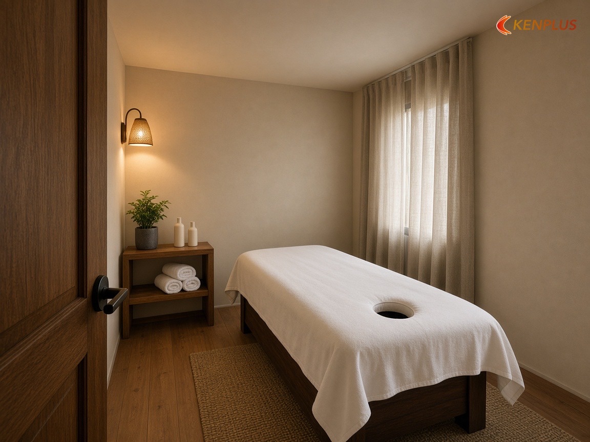 Phòng massage kín trong spa