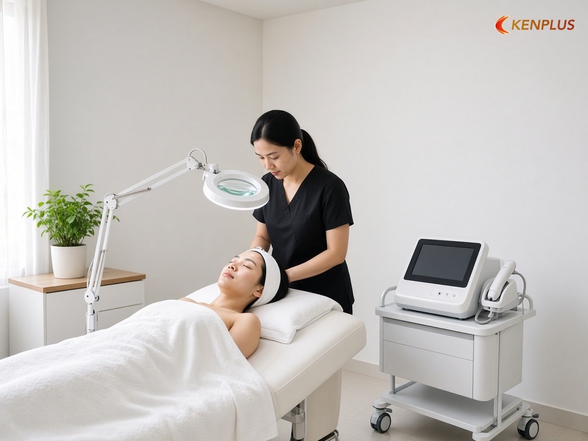 Phòng chăm sóc da với máy soi da