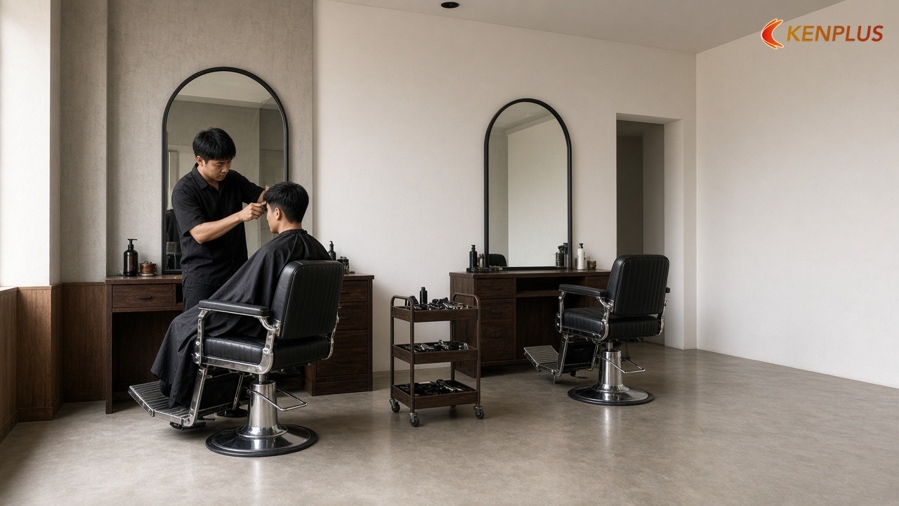 Tờ kích thước: tâm–tâm, vùng làm việc và lối đi