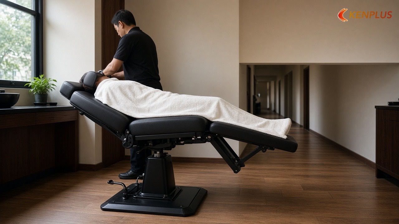 Kích thước ghế cắt tóc nam và khe hở thật giữa hai ghế