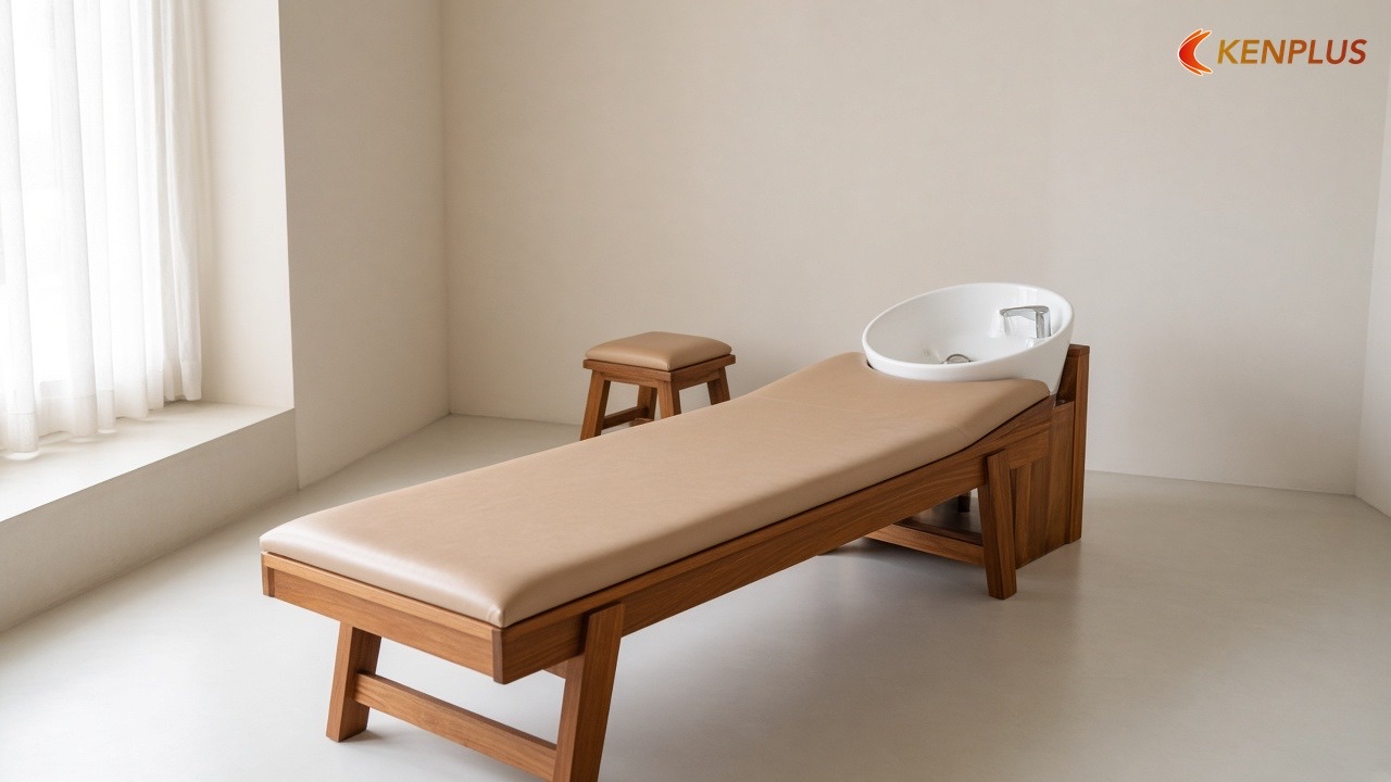 Kích thước giường gội đầu dưỡng sinh bán ở Việt Nam