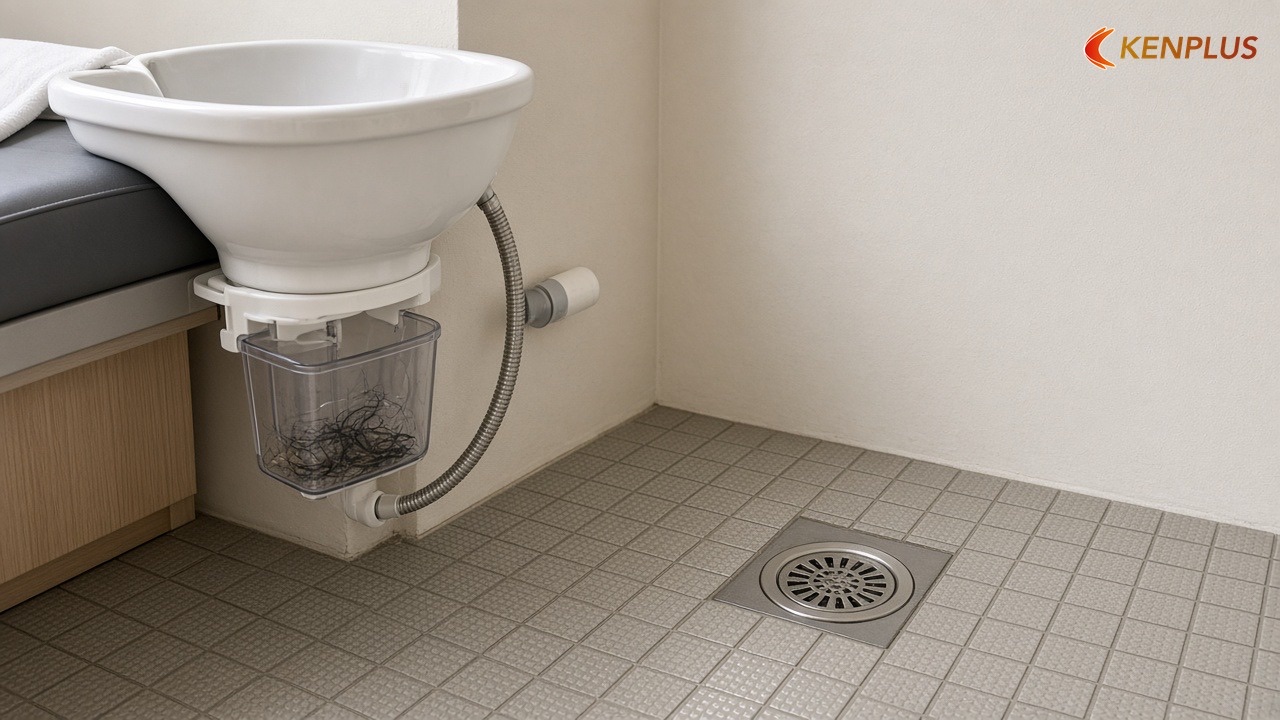 Cấp thoát nước, bẫy tóc và điện ở đầu giường