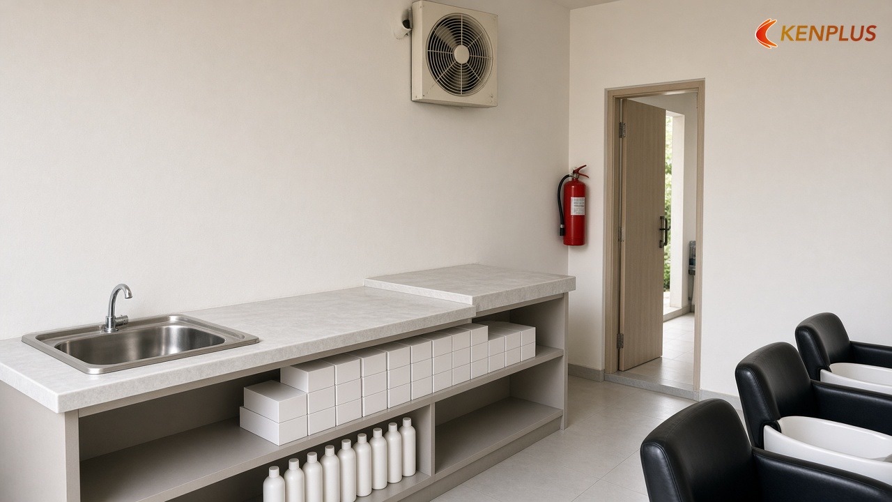 Phòng cháy chữa cháy cho salon tóc theo diện tích