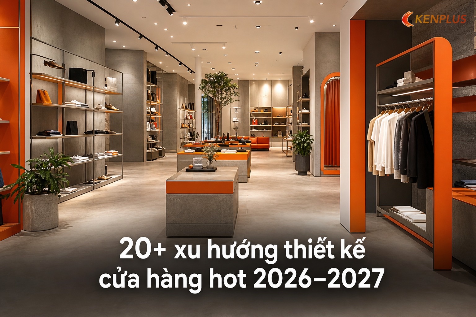20+ xu hướng thiết kế cửa hàng hot 2026–2027