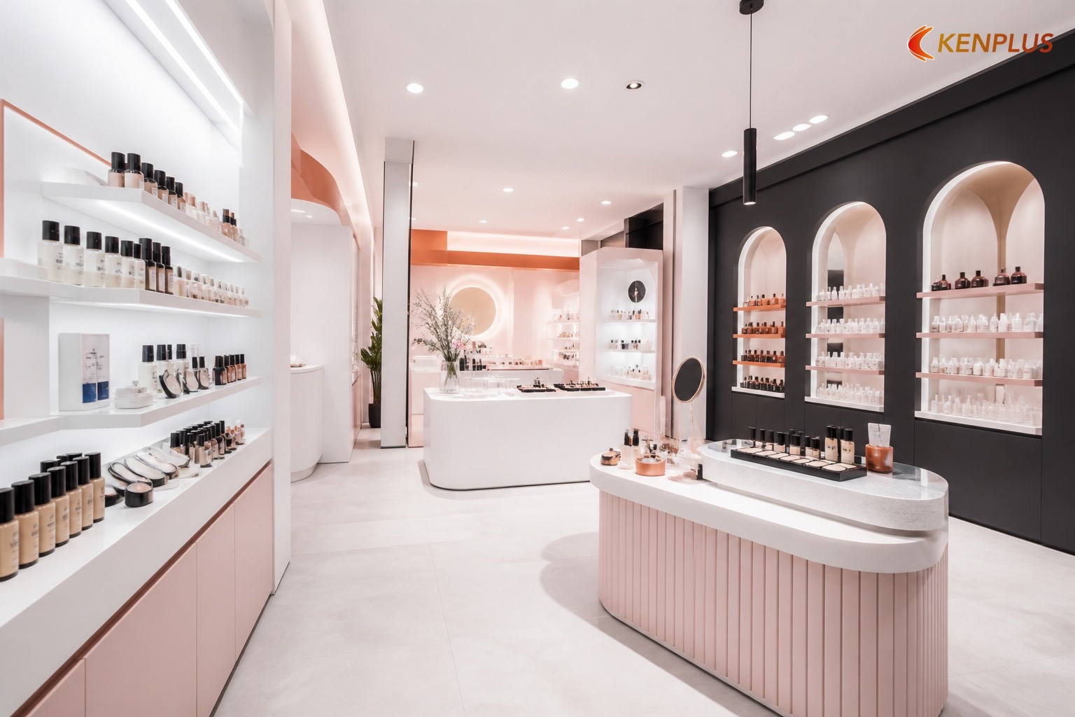 Thiết kế shop mỹ phẩm Hàn Quốc tại Hà Nội