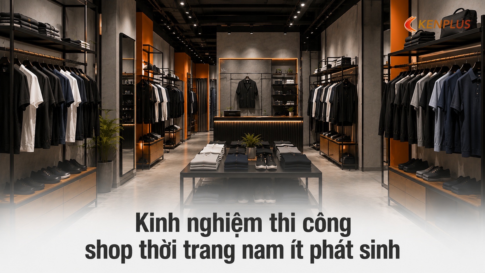 Kinh nghiệm thi công shop thời trang nam ít phát sinh