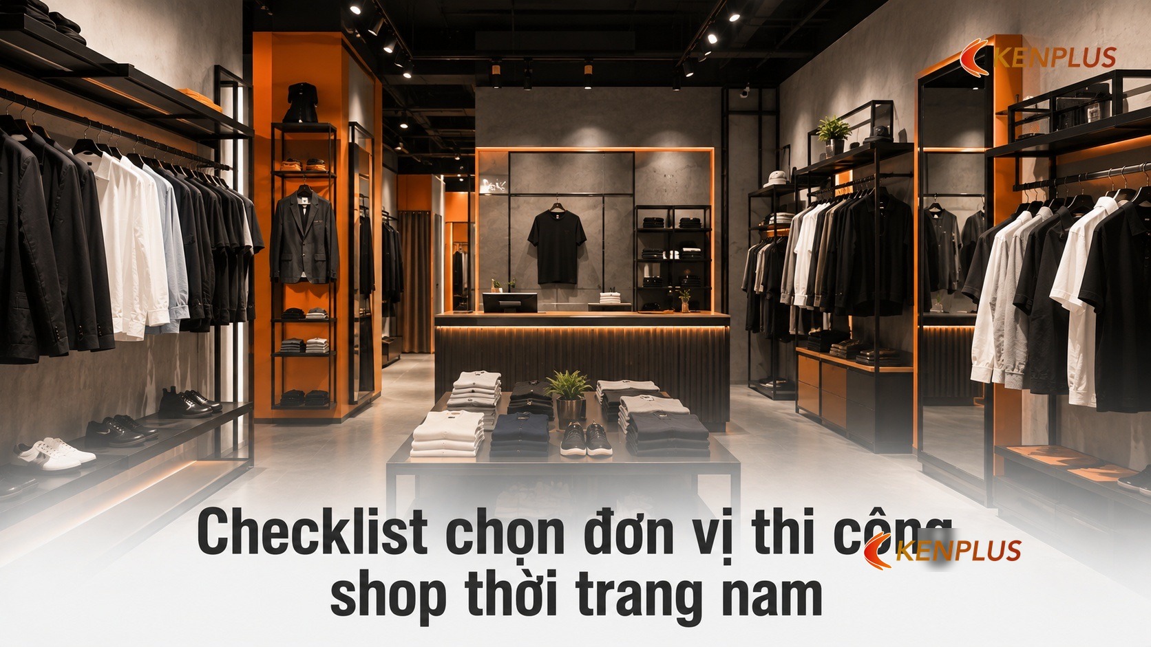 Checklist chọn đơn vị thi công shop thời trang nam