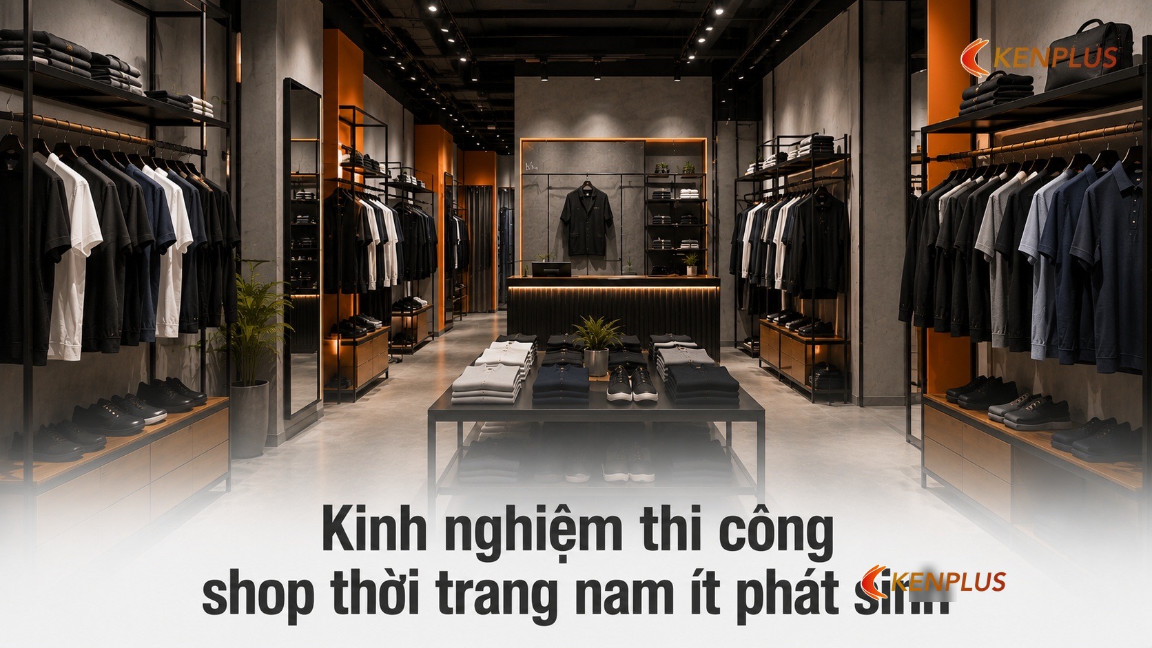 Kinh nghiệm thi công shop thời trang nam ít phát sinh