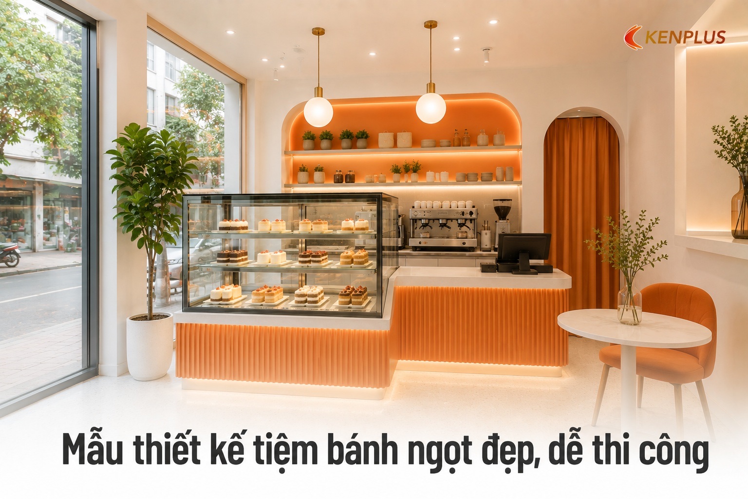 Mẫu thiết kế tiệm bánh ngọt đẹp, dễ thi công