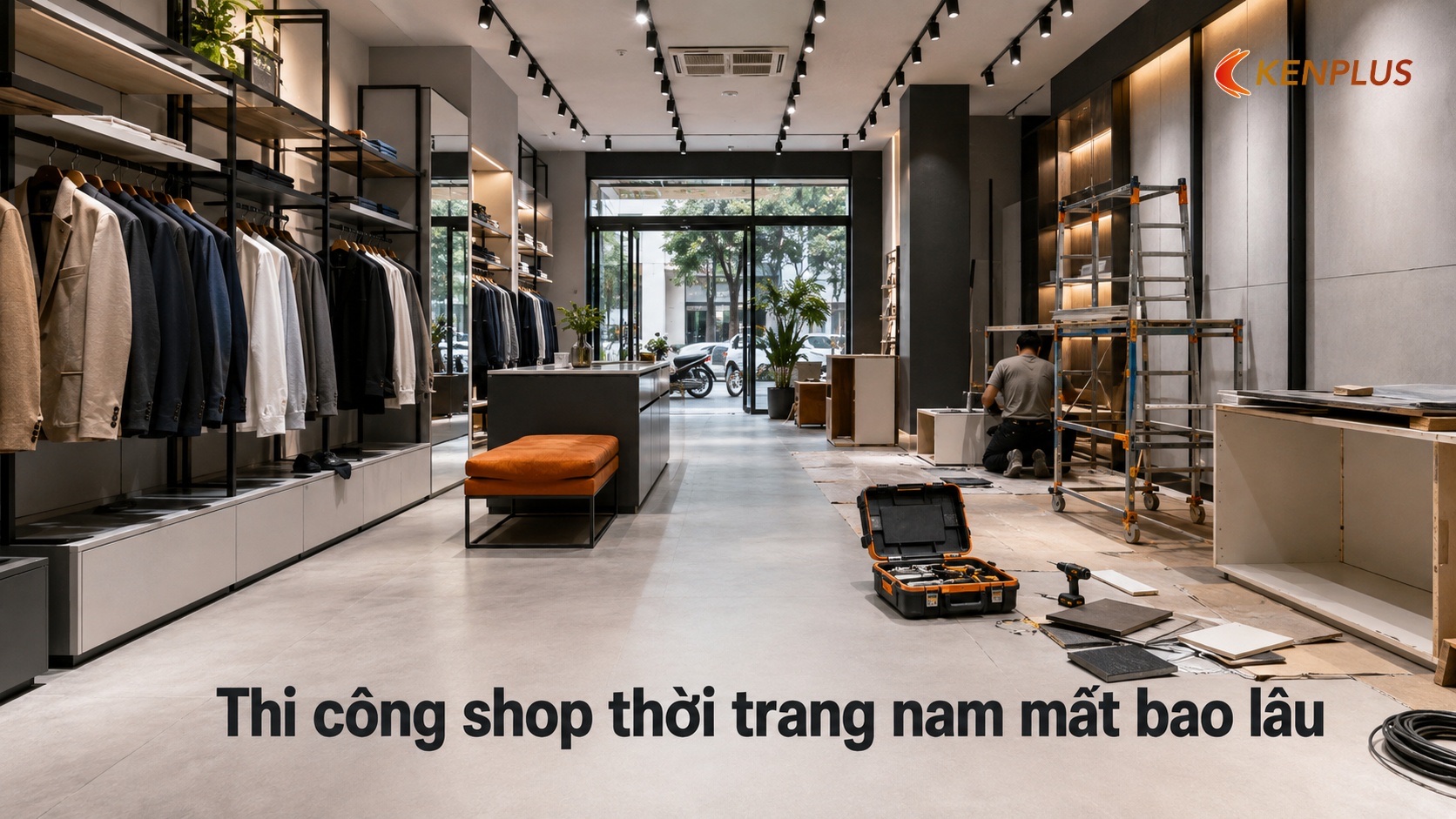 Thi công shop thời trang nam mất bao lâu