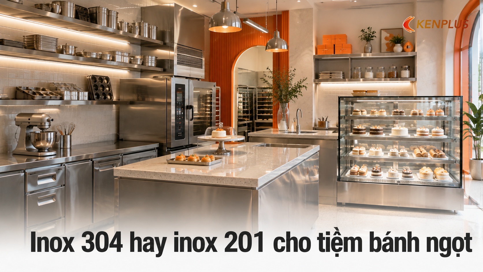 Inox 304 hay inox 201 cho tiệm bánh ngọt