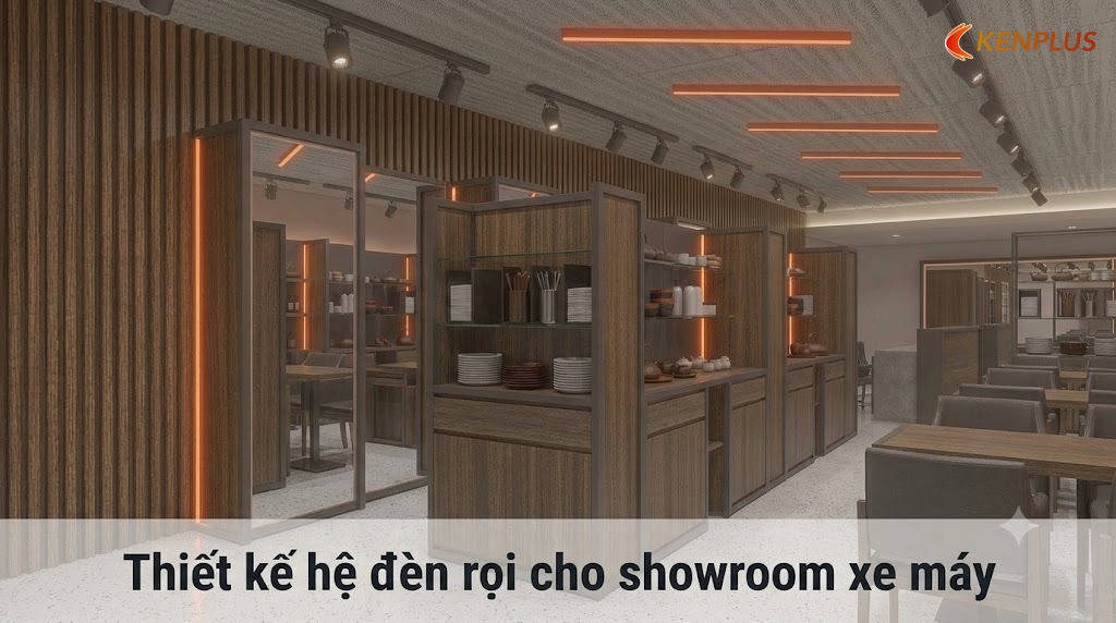 Thiết kế hệ đèn rọi cho showroom xe máy