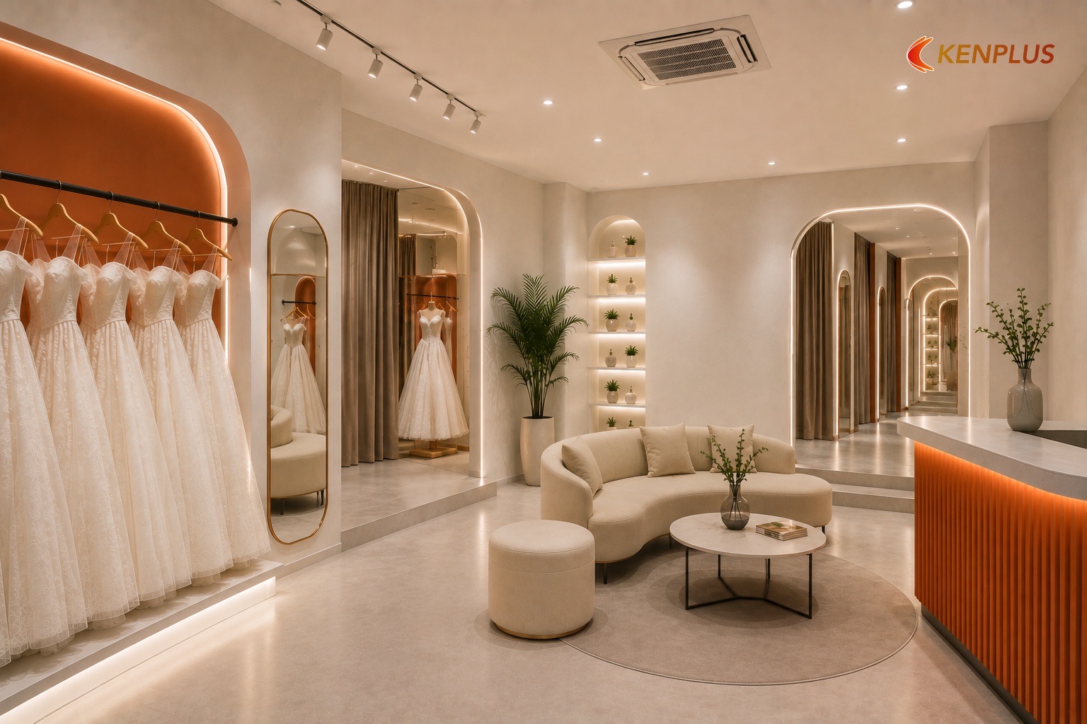 Vì sao 40 m² đắt hơn theo m² so với studio 100 m² — Chi phí thiết kế studio áo cưới 40m² bao nhiêu